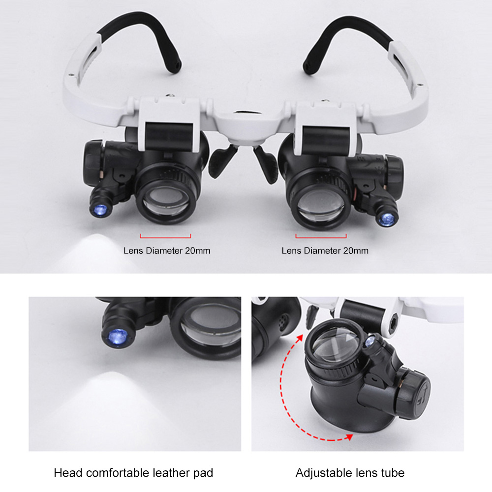8X 15X 23X Lens 2XLED Watch Je – Electronics Repair Glasses recenzja i cena