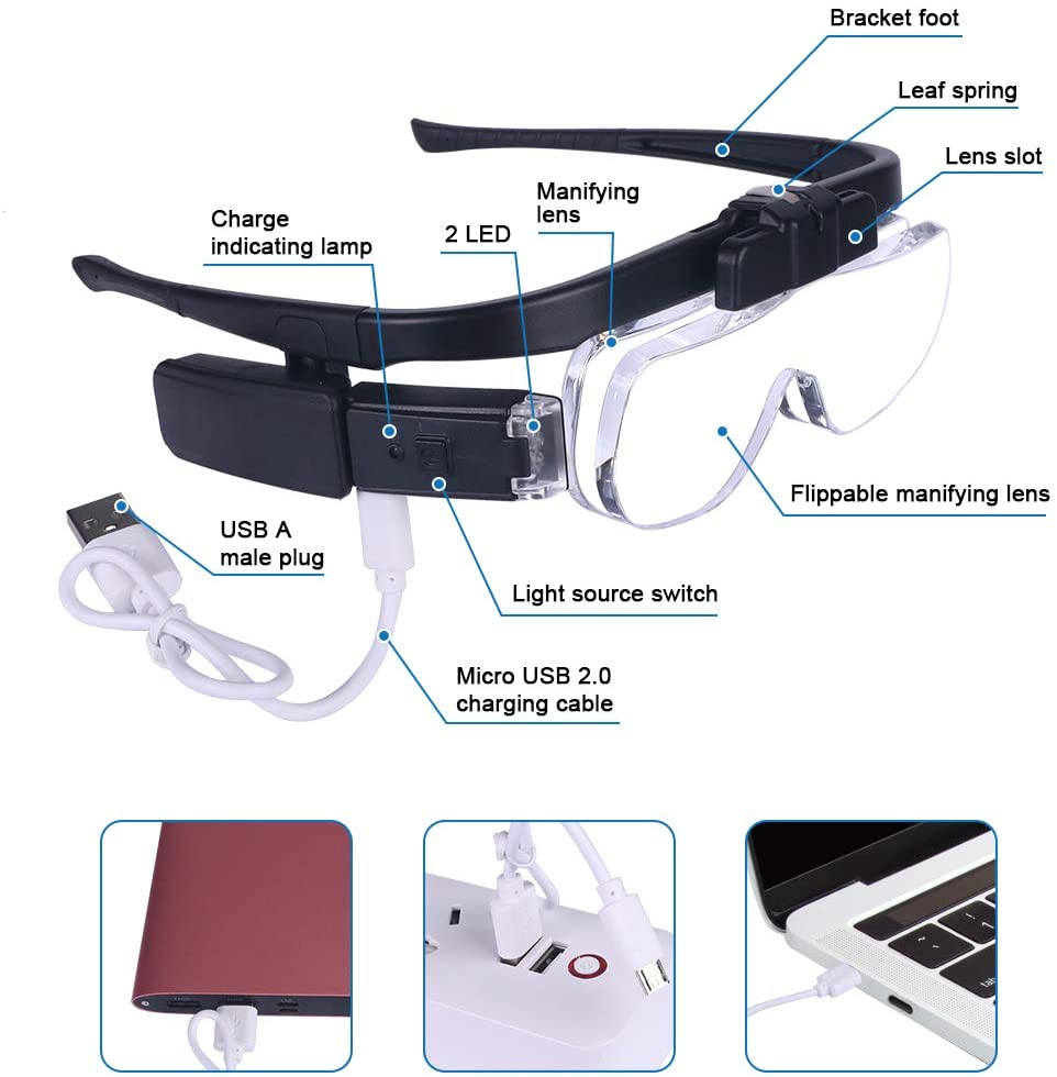 Magnifying Glasses Magnifier 1 – Electronics Repair Glasses recenzja i cena
