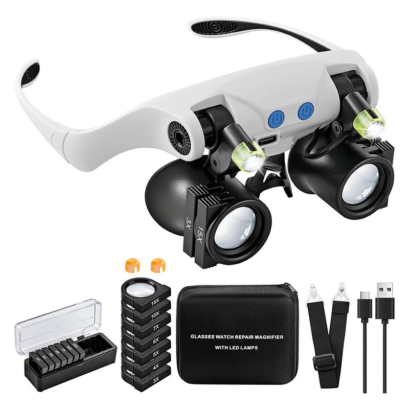 ABUP-LED Light Magnifying Glas – Electronics Repair Glasses recenzja i cena