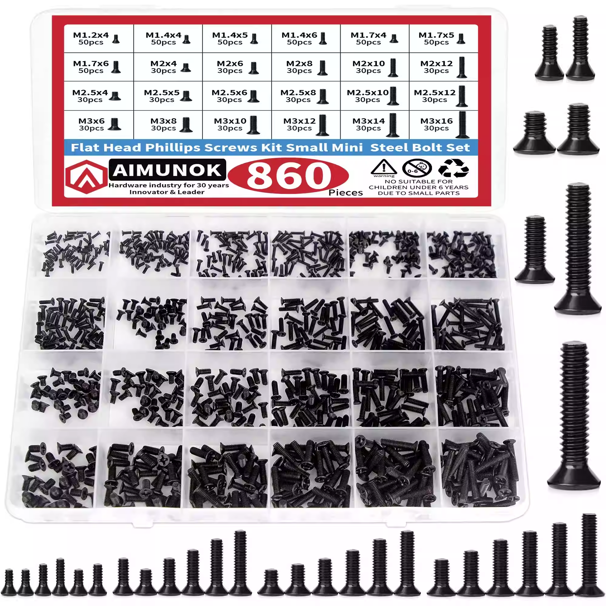 860PCS Small Screws Assortment – Electronics Repair Glasses recenzja i cena