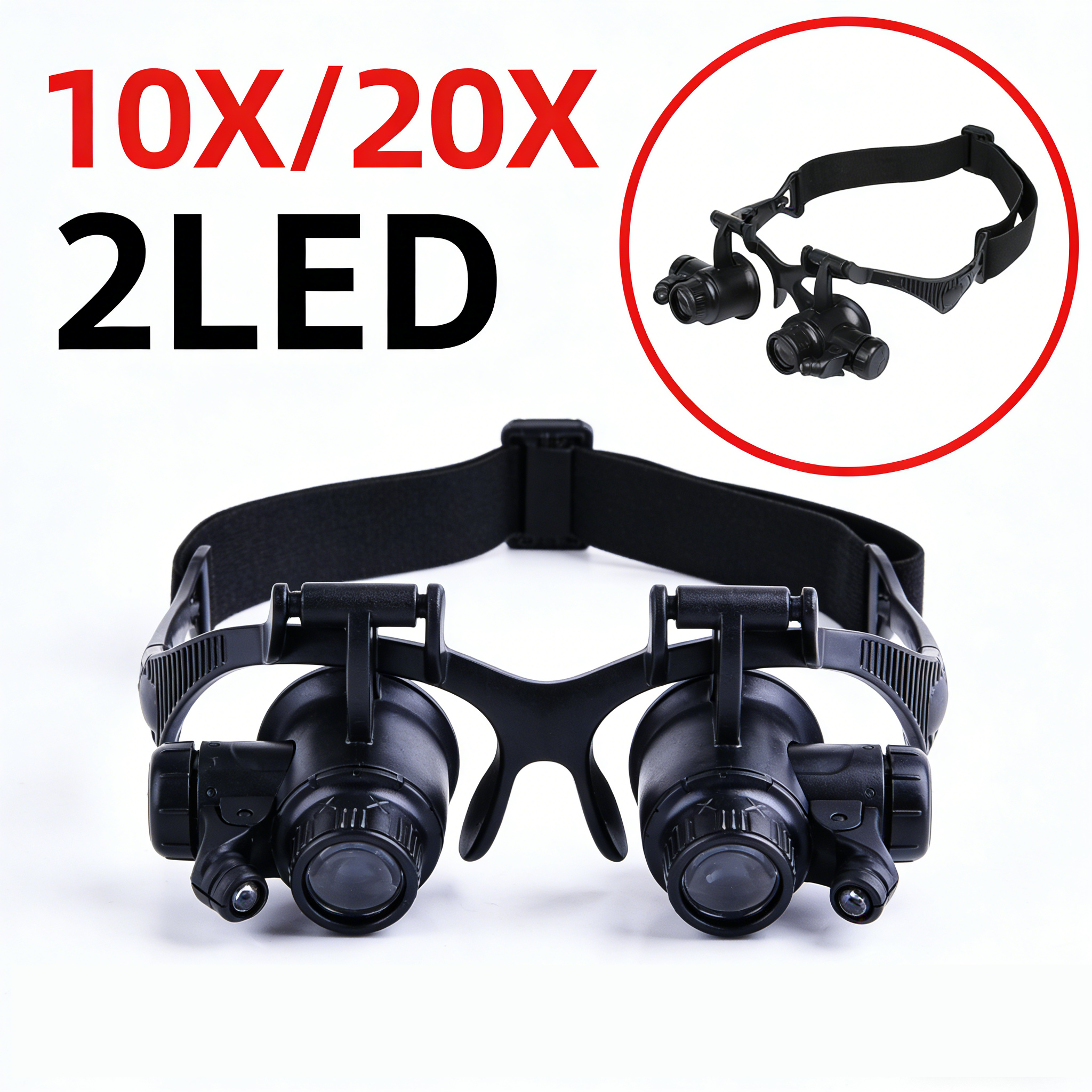 Headband Magnifier with 2 LED  – Electronics Repair Glasses recenzja i cena