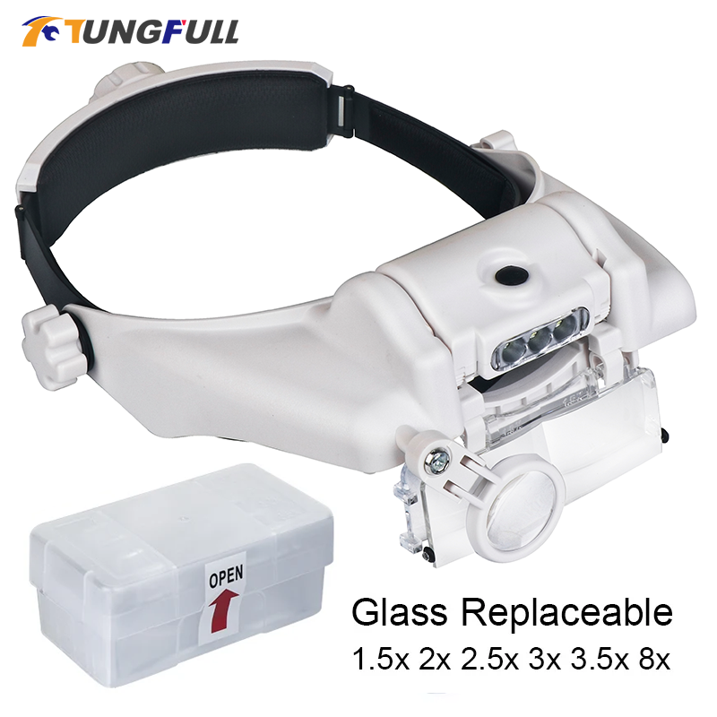 LED Headband Magnifier Profess – Electronics Repair Glasses recenzja i cena